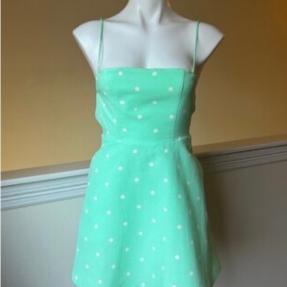 Zara Mint Green Polka Dot Dress 👗